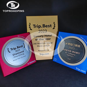 Placa de Metal Personalizada, Medalla con el Logotipo del Botón de Reproducción de YouTube y Bili Bili, Premio con Tecnología de Impresión UV, Fabricante Directo - Product Image 2