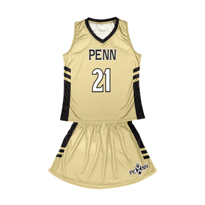 Uniforme de lacrosse para mujer de diseño personalizado OEM 100% poliéster de secado rápido impreso duradero con nombre y número personalizados - Product Image 1