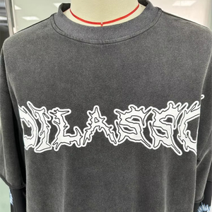 เสื้อยืดแขนยาวเฮฟวีเวตผ้าฝ้าย100% พิมพ์ลายแห้งเร็วทรงโอเวอร์ไซส์ - Product Image 3