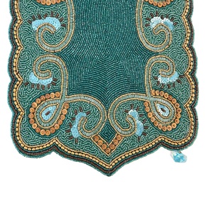 Camino de mesa con cuentas de color personalizado de alta calidad para hoteles domésticos o decoraciones de bodas Precio - Product Image 5