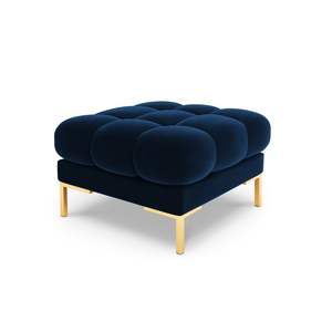 Repose-pieds carré en métal plaqué or, pouf décoratif pour la maison, l'hôtel et les villas - Product Image 1