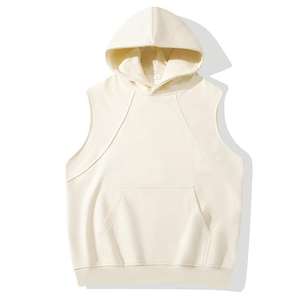 Custom puff print <b>hoodie</b> 500gsm tank Tops <b>Bodybuilding</b> Muscle Cut Off T Shirt Sleeveless Gym pull over Hoodies Customizable - Product Image 6