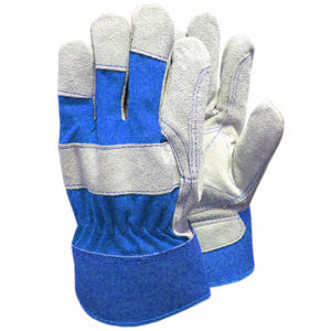 Gants de travail en cuir de vachette fendu Gants de sécurité de construction canadiens robustes avec résistance aux étincelles de chaleur - Product Image 2