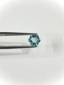 Granate YAG Paraiba cultivado en laboratorio, pulido Czerolski, 6 mm, sintético, creado en laboratorio, corte hexagonal - Product Image 2