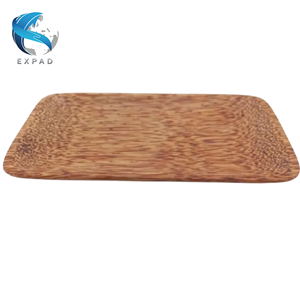 Option verte réutilisable Assiette en bois de coco naturel - Product Image 4