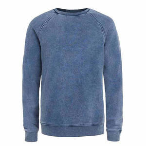 เสื้อสเวตเชิ้ตผู้ชายแฟชั่นใหม่สำหรับฤดูหนาว ล้างสีแบบ Acid Wash ผ้าฝ้ายฟลีซ 100% รับทำโลโก้ตามสั่ง บริการ OEM คุณภาพสูง ไม่หดตัว - Product Image 1