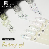 ICE NOVA Fantasy Gel Gel d'extension de haute qualité 26 couleurs Sparkle Acrylic Polygeling Build Gel disponible pour la conception de vos ongles