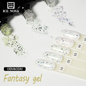 ICE NOVA Fantasy Gel de extensión de alta calidad 26 colores Sparkle Acrylic Polygeling Build Gel disponible <span class=keywords><strong>para</strong></span> su diseño de <span class=keywords><strong>uñas</strong></span> - Product Image 5