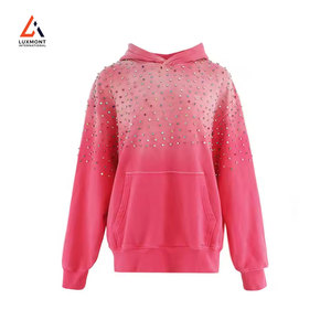 Fashion <b>Rhinestone</b> <b>Hoodie</b> With Custom Logo Crystal Design Casual Streetwear Clothing Cotton blended - Product Image 1