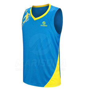 Camiseta de Baloncesto de Alto Rendimiento, Personalizada, Transpirable, Talla Grande, Color Sólido, 100% Poliéster, Sin Mangas, Ropa Deportiva - Product Image 1