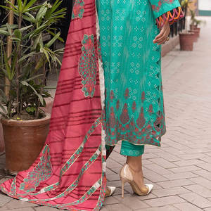 Traje Shalwar Kameez de verano de diseño tradicional, vestido informal de césped de 3 piezas para adultos, ropa musulmana islámica para mujeres - Product Image 5