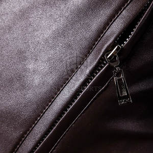 Chaqueta de cuero de piel de oveja para hombre de alta calidad directa de fábrica 2024, estilo callejero hecho a medida para invierno, pedido mínimo bajo - Product Image 3