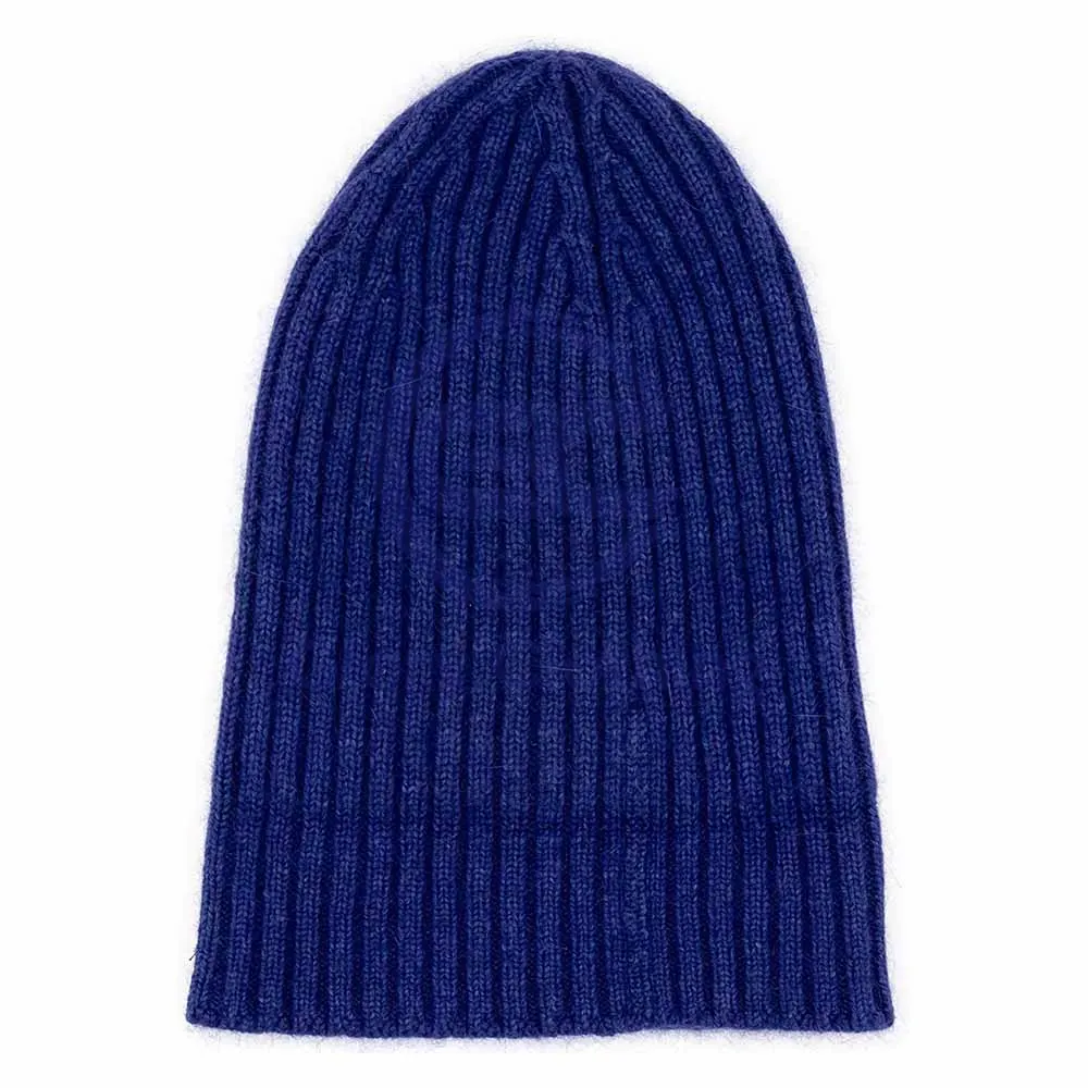 Topi beanie anak laki-laki dan perempuan, topi beanie hangat mode warna biru kualitas tinggi