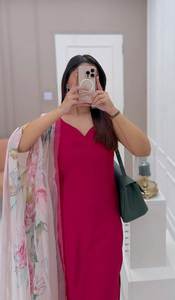 Kurti Elegante para Mujer, Diseño Indio Moderno, Cuello Redondo, Multicolor, de Seda Georgette con Imitación de Piel Bordada y Completamente Cosida, para Fiestas y Uso Diario - Product Image 5