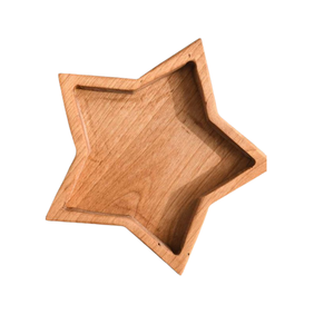 Vente en gros de gadgets de cuisine de couleur naturelle assiettes à dessert et à collation plateau de service plat en forme de coeur en bambou - Product Image 2