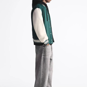 Veste universitaire unisexe avec logo personnalisé, veste de baseball vintage rétro en chenille américaine brodée, veste universitaire courte d'hiver pour homme - Product Image 5