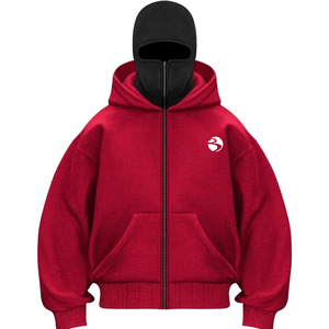 Venta caliente Hombres Zip Hoodie con máscara facial Invierno Cálido Sudadera informal con capucha Máscara facial Diseño de cremallera Chaqueta deportiva - Product Image 6