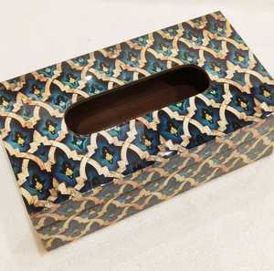 Boîte à mouchoirs en émail artisanale, porte-serviettes décoratif, boîte à mouchoirs moderne pour salle de bain et cuisine, décoration de luxe pour la maison - Product Image 4
