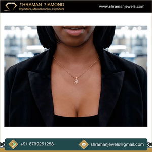 Vrai collier en or 10 carats, bijoux hip-hop, personnalisé, symbole de dollar, symbole de l'argent, diamant moissanite étincelant, pendentif et breloques unisexe - Product Image 6