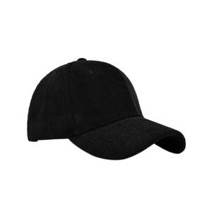 Nueva gorra de PANA con logotipo personalizado color negro gorras de hombre gorras de béisbol cómodas ajustadas Vintage gorra de pana de buena calidad - Product Image 2