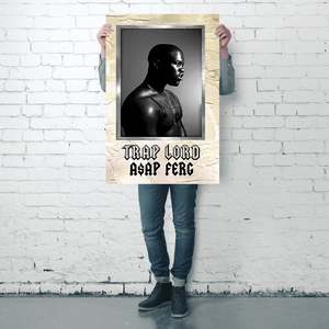 ASAP Ferg Modern Art Deco <b>Poster</b> 'Trap Lord' Framed Wall Hanging Black Frame Birthday Decorative Item - Product Image 4