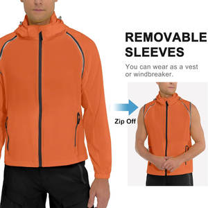 Chaqueta cortavientos Softshell para hombre, impermeable, ligera, marca personalizada, ideal para correr y caminar - Product Image 3