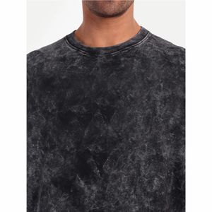 Camiseta para hombre Summer Vintage Acid Wash T Shirt para Unisex 250 GSM 100% Algodón Cuello ancho Manga corta Oversized - Product Image 3