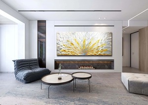 Arte de la pared de Metal artístico Premium decoración escultura de hierro hecha a mano colgante de pared decorativo sofisticado para sala de estar dormitorio - Product Image 4