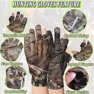 ถุงมือล่าสัตว์ยุทธวิธีกลางแจ้งบุด้านในหุ้มฉนวนและจับปาล์มสำหรับสภาพอากาศหนาวเย็นสั่งซื้อแบบกำหนดเองสำหรับทีม - Product Image 4