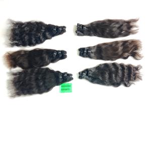 ผมต่อแบบเป็นลอนธรรมชาติ100% ผมคนอินเดียผมต่อแบบเป็นลอนสีดำ - Product Image 5