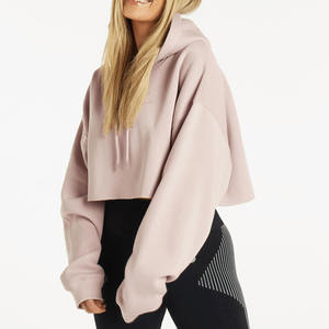 Custom Women <b>Crop</b> <b>Top</b> Hoodie Casual Women's <b>Hoodies</b> & Sweatshirts Pullover Cropped Oversize Hoodie for Woman - Product Image 6