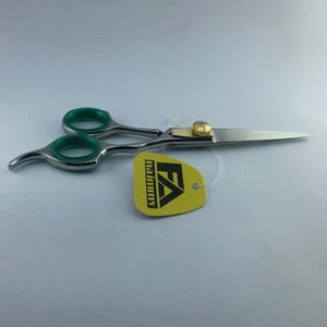 Tijeras de corte de pelo de peluquero profesional de alta calidad, reposapiés fijo, tornillo ajustable (inserto de dedo), acabado pulido, Belleza - Product Image 5