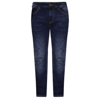 Casual Regular Fit Recto Ligero Hombres Jeans Cierre de cordón Lona de mezclilla de alta calidad