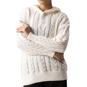 Femmes surdimensionné 100% polaire 1/4 pull zippé pull col en v respirant coton meilleure qualité tissu avant pour l'hiver en vrac - Product Image 1