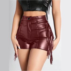 Customised Disco Leather <b>Shorts</b> For Women Sexy Club Party Night Out Trendy Fashion New Design Cheap Price Affordable New Trend - Product Image 2