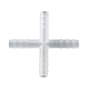 Four-Way PVDF Connectors for Industrial and Laboratory Use-Burkle GmbH - Product Image 1