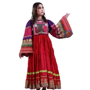 Original Hot Selling High Quality 2023 Afghan Kuchi Dress Afghan Wedding Dress Custom Size Top Fabric Afghani Dresses For Women
