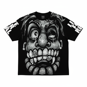 เสื้อยืดสตรีทแวร์ทรงโอเวอร์ไซส์ คุณภาพสูง เป็นมิตรกับสิ่งแวดล้อม เนื้อผ้าหนา พิมพ์ลายกราฟิกแบบสกรีน  ผ้าคอตตอนหนา ตัดเย็บทรงครอป สำหรับผู้ชาย - Product Image 5