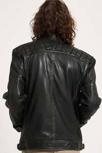 Chaqueta de Cuero para Hombre, Estilo Urbano, con Cierre, Impermeable, Ecológica, Transpirable, de Invierno, con Ajuste Holgado, Logotipo Personalizado OEM - Product Image 2