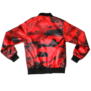 Veste bomber unisexe décontractée à coupe ajustée avec design patchwork sur le devant, doublure en molleton de soie/coton, coupe-vent - Product Image 4