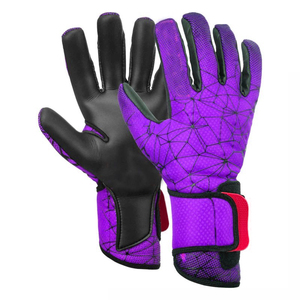 Guantes de Portero Híbridos COSH de Grado Profesional, Rojo y Negro, con Rejilla de Silicona en la Dorso, Palma de Látex Negro Ultra Adherente y Cierre de Velcro - Product Image 1