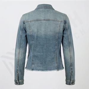 Veste en jean brut confortable pour femmes, doublure en coton, couche intérieure chaude, boutons sur le devant, toucher doux et confortable, mode streetwear d'hiver, manteau élégant - Product Image 2