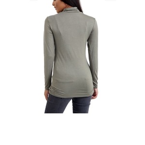 Prix de gros Pull en tricot d'hiver T-shirt Femme Manches longues Col rond Imprimé Logo personnalisé Hauts BD - Product Image 6