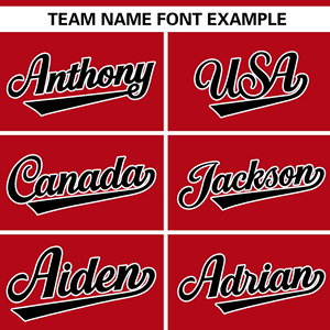 Maillot de sport personnalisé rouge à manches courtes pour hommes, uniforme d'équipe personnalisé avec nom et numéro, taille plus, chemise de baseball sublimée - Product Image 3