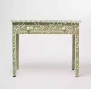 Mesa de consola con incrustaciones de hueso, venta al por mayor, moderna, buena calidad, sala de estar, Soporte redondo de madera para decoración de dormitorio - Product Image 3