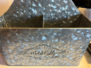 Customized Galvanized Metal Spoon Caddy with Wooden Handle Utensils Holder for Kitchen Countertop Restaurant Hotel Use - Product Image 3
