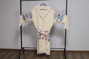 Super Luxury Turkish Muslin Fabric Bathrobe Suitable for Beach Home Hotel Sauna Use Printed Soft Quick Drying <b>Hooded</b> Washable - Product Image 3