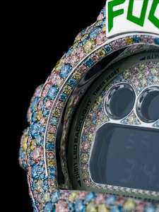 Bisel de Reloj Personalizado con Nombre, Estilo Hip Hop, Joyería Personalizada, Bisel de Reloj DW6900 de Plata 925 con Incrustaciones de Moissanita VVS - Product Image 2