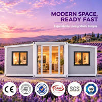 Maison conteneur moderne et durable de 40 pieds, structure en acier isolée, grand espace, projet de logement résidentiel