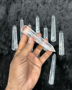 Faceted Clear Quartz <b>Wand</b> Smooth Polished <b>Crystal</b> Pencil <b>Wand</b> High Energy Carved Healing Stone Wholesale Gift <b>Crystals</b> - Product Image 3